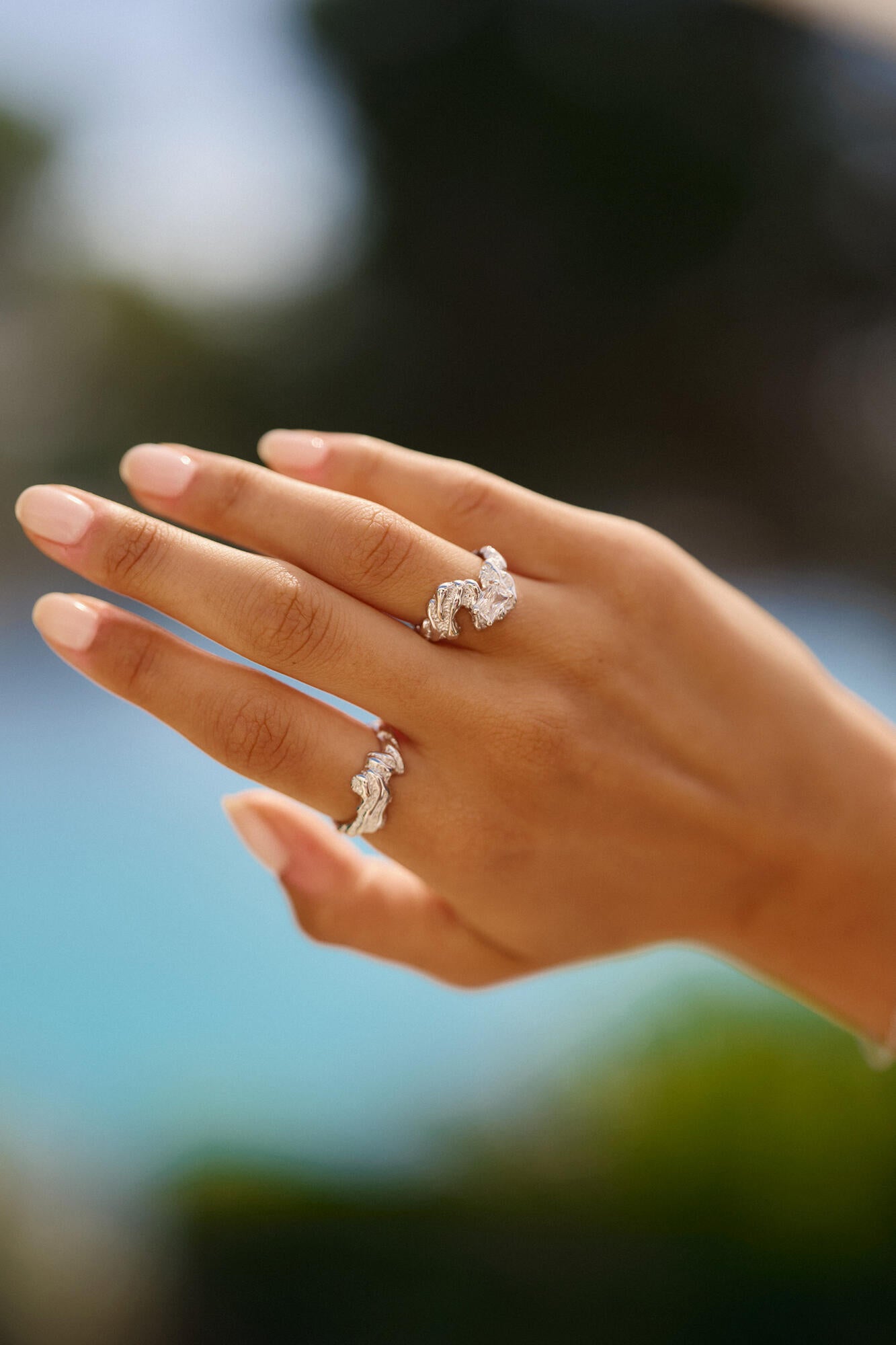 Flare Zebra ring – sølv